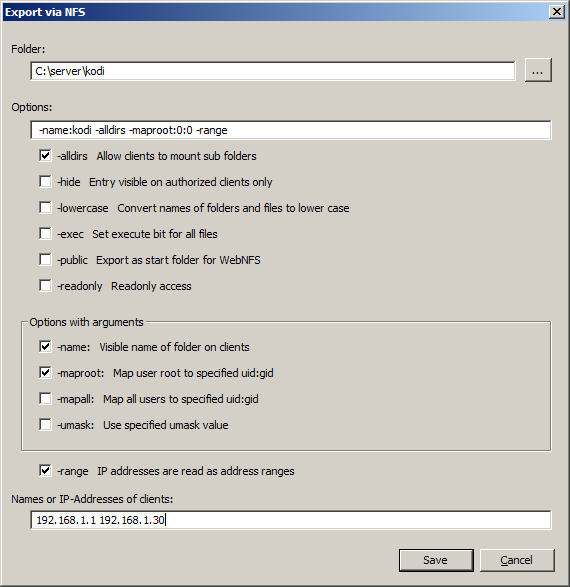 nfs configuration